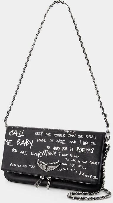 Zadig & Voltaire Graffiti Crossbody Tas Zwart Leer Black Dames - Foto 13