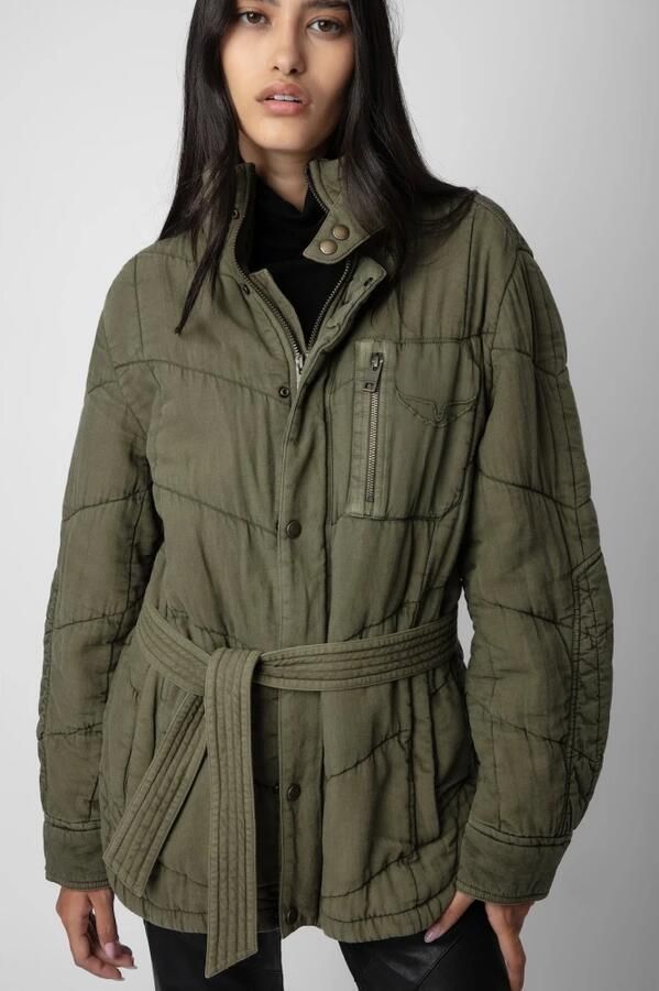 Zadig & Voltaire Groene Katoenen Jas met Vleugelmotieven Groen Dames - Foto 2