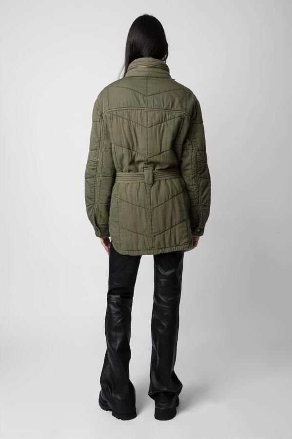 Zadig & Voltaire Groene Katoenen Jas met Vleugelmotieven Groen Dames - Foto 3