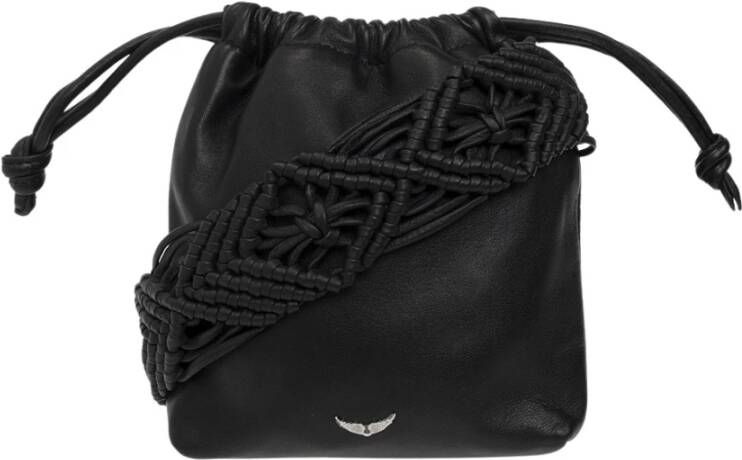 Zadig & Voltaire Rock To Go Bag in Black Leather Zwart Dames