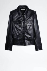 Zadig & Voltaire Leather Jackets Zwart Dames