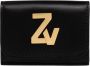 Zadig & Voltaire Zwarte leren portemonnee met ZV-logo Black Dames - Thumbnail 4