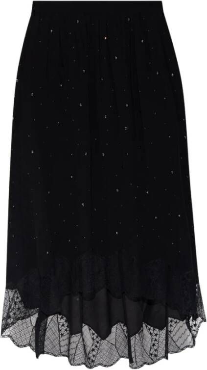 Zadig&Voltaire Midi-rok met kristallen Zwart - Foto 1
