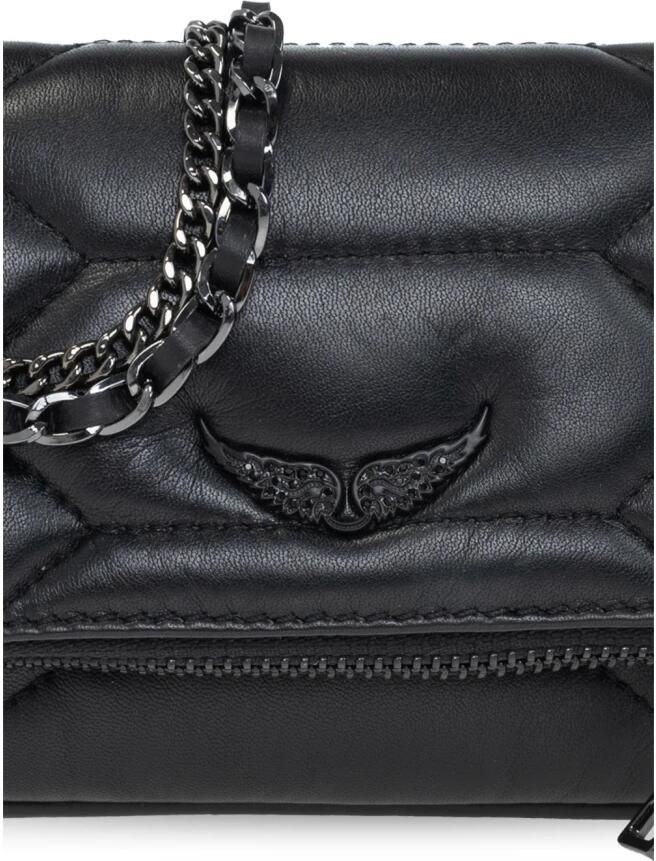Zadig & Voltaire Rock Nano Gestepte Schoudertas Black Dames - Foto 5