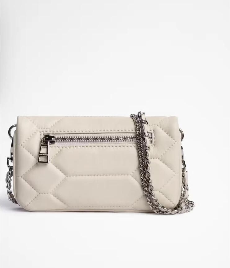 Zadig & Voltaire Rock Nano Tassen met Zilveren Hardware Beige Dames - Foto 4