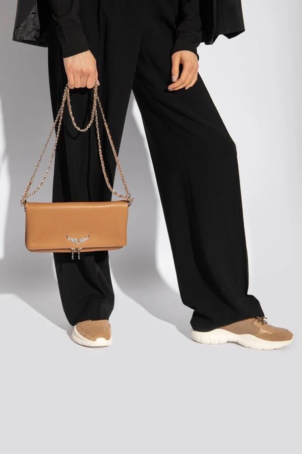 Zadig & Voltaire Rock Grained Leather Heritage Tas Brown Dames - Foto 4