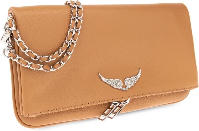 Zadig & Voltaire Rock Grained Leather Heritage Tas Brown Dames - Foto 5