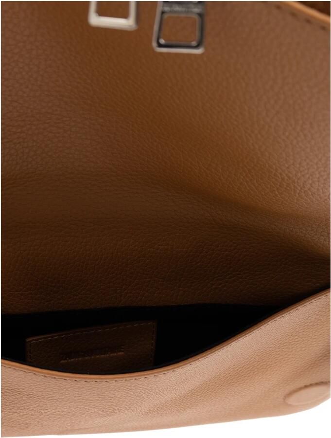 Zadig & Voltaire Rock Grained Leather Heritage Tas Brown Dames - Foto 3