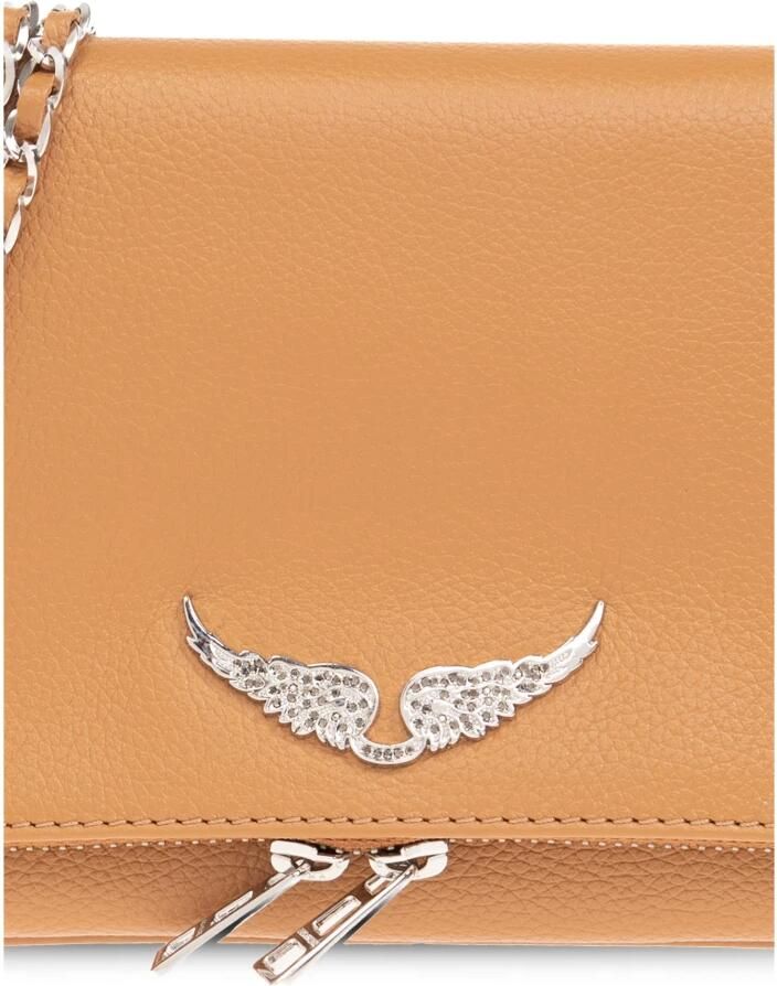 Zadig & Voltaire Rock Grained Leather Heritage Tas Brown Dames - Foto 2