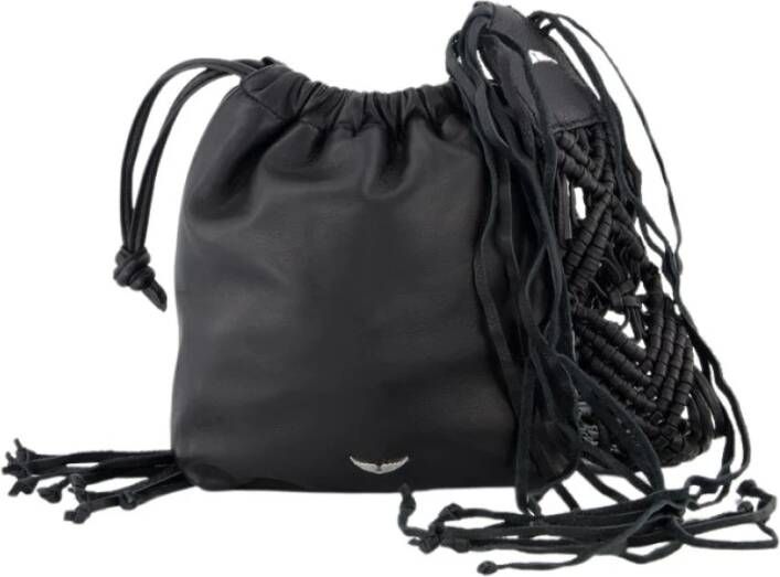Zadig & Voltaire Rock To Go Bag in Black Leather Zwart Dames