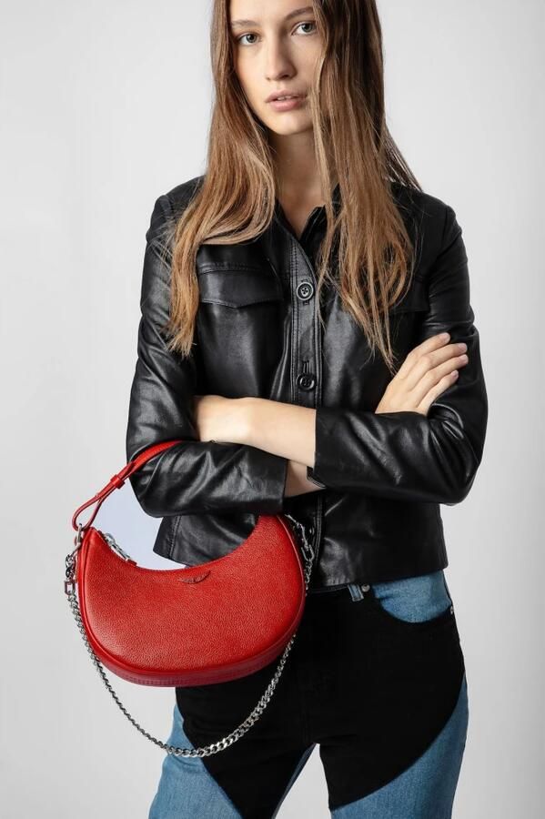 Zadig & Voltaire Rode Moonrock Power Leren Tas voor Vrouwen Red Dames