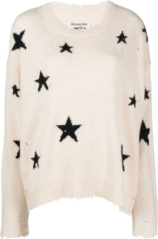Zadig & Voltaire Round-neck Knitwear Beige Dames