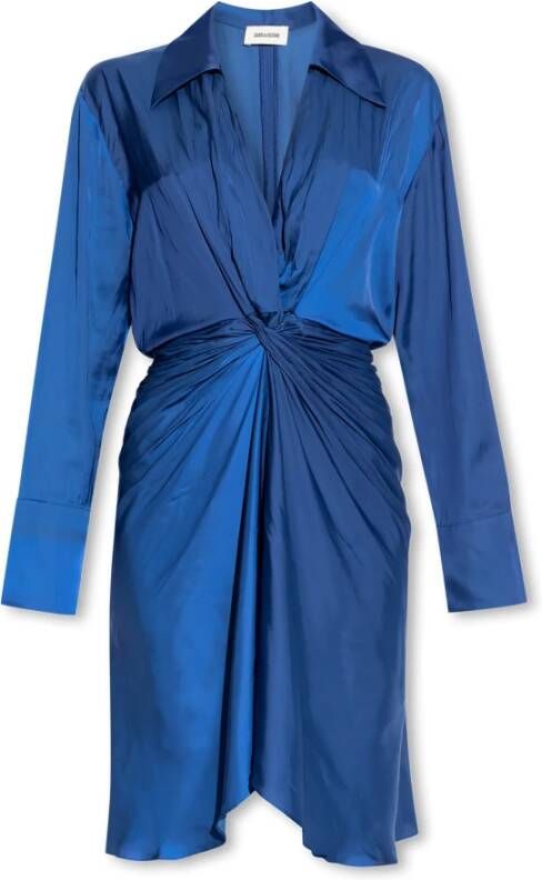 Zadig & Voltaire Rozo satijnen jurk Blauw Dames