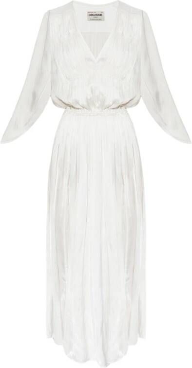 Zadig & Voltaire Ryoko satijnen jurk Wit Dames