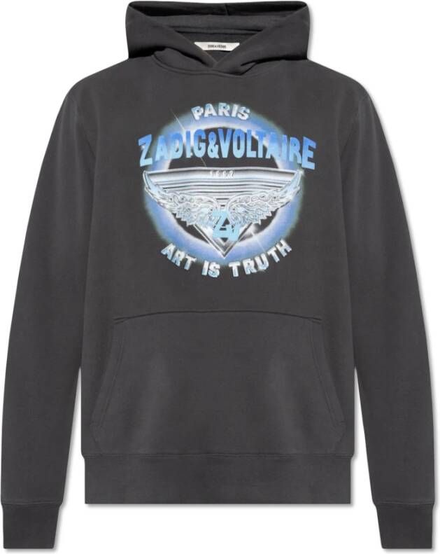 Zadig & Voltaire Stijlvol T-shirt voor mannen Gray Heren
