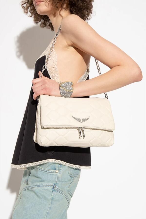 Zadig & Voltaire Crossbody bags Rocky XL Mat Scale in crème - Foto 8