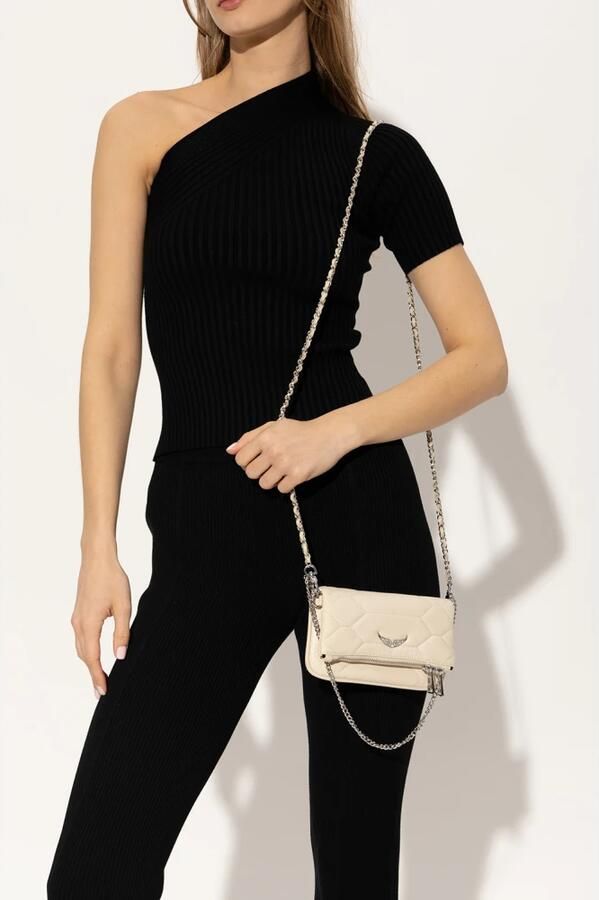 Zadig & Voltaire Rock Nano Tassen met Zilveren Hardware Beige Dames - Foto 9