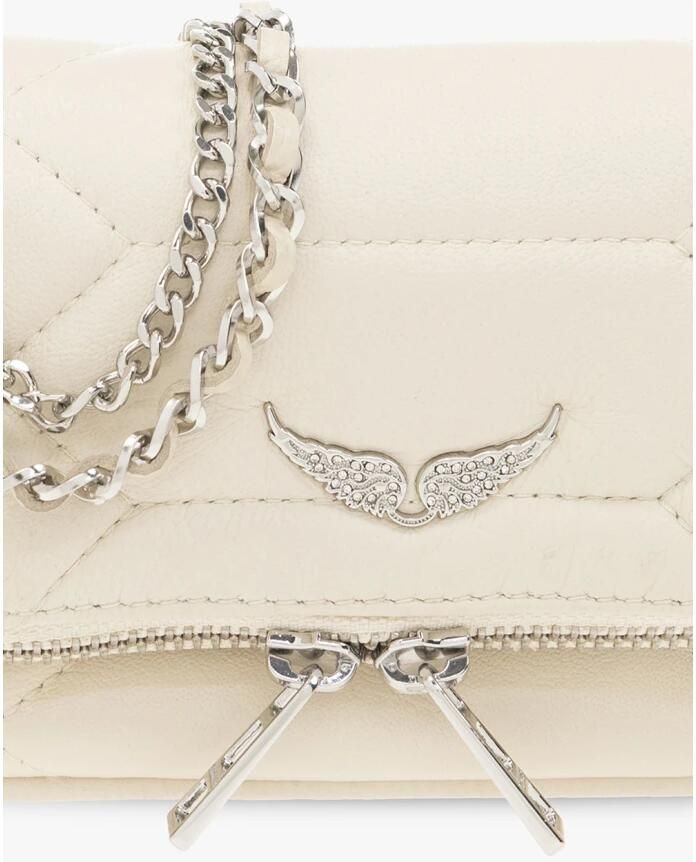 Zadig & Voltaire Rock Nano Tassen met Zilveren Hardware Beige Dames - Foto 5