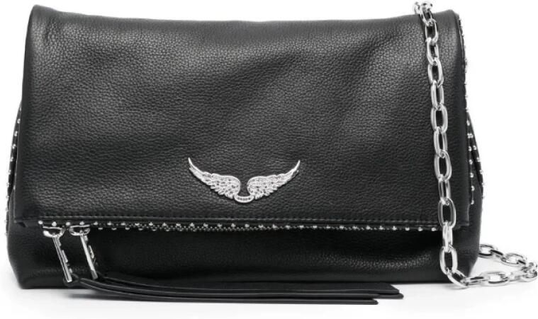 Zadig & Voltaire Shoppers Rocky Crossbody Bag In Black Grained Leather in zwart - Foto 2