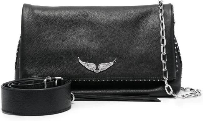 Zadig & Voltaire Shoppers Rocky Crossbody Bag In Black Grained Leather in zwart - Foto 5