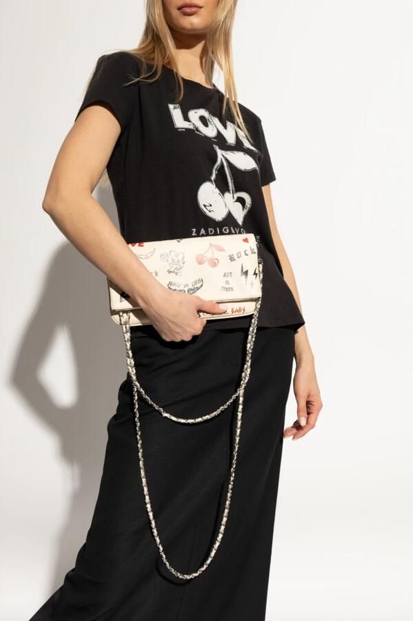 Zadig & Voltaire Witte leren Crossbody tas met ketting White Dames - Foto 4