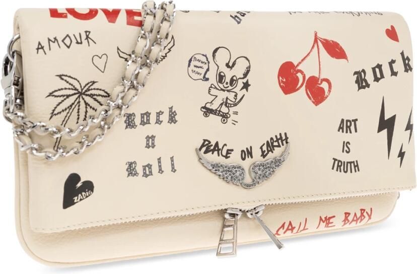 Zadig & Voltaire Witte leren Crossbody tas met ketting White Dames - Foto 5