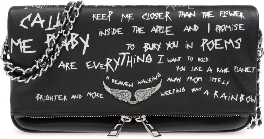 Zadig & Voltaire Graffiti Crossbody Tas Zwart Leer Black Dames - Foto 11