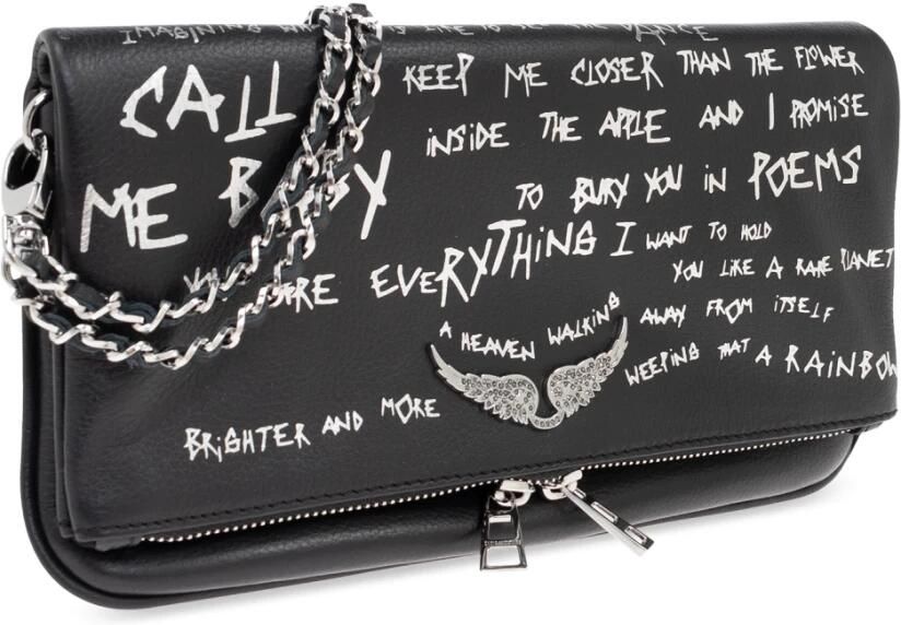 Zadig & Voltaire Graffiti Crossbody Tas Zwart Leer Black Dames - Foto 9