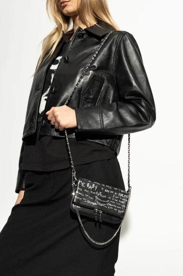 Zadig & Voltaire Graffiti Crossbody Leren Tas Zwart Black Dames
