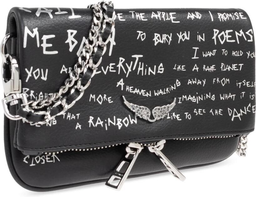 Zadig & Voltaire Graffiti Crossbody Leren Tas Zwart Black Dames - Foto 4
