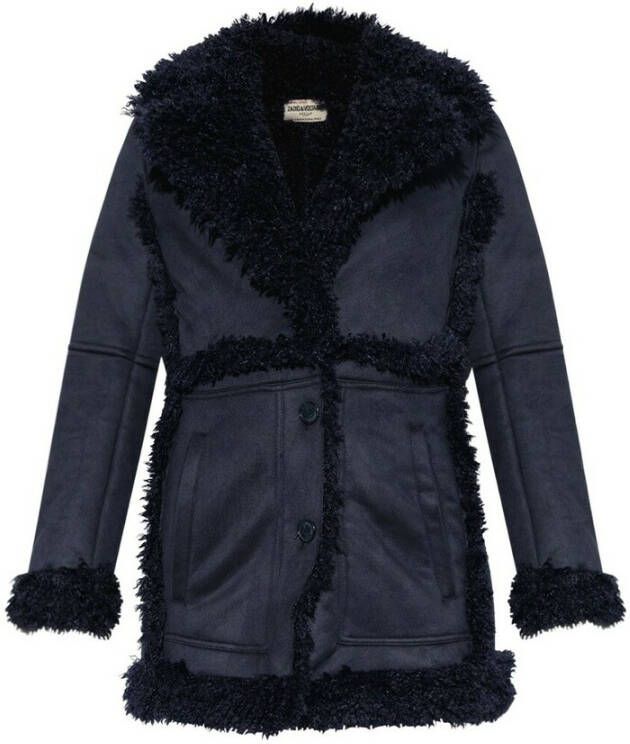 Zadig & Voltaire Stijlvolle Kaput Jas voor Mannen Blue Dames