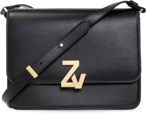 Zadig & Voltaire Shoulder bag with logo Zwart Dames