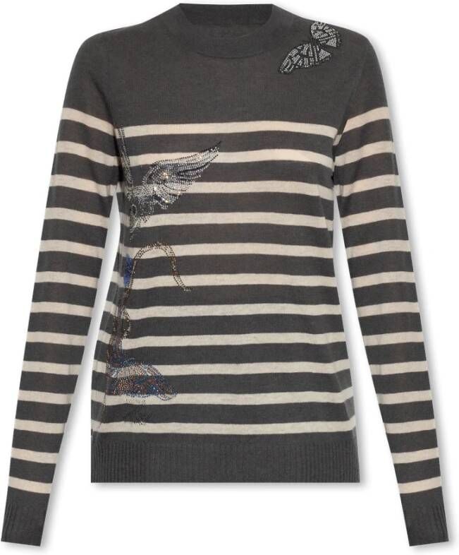 Zadig & Voltaire Source kasjmier trui Grijs Dames