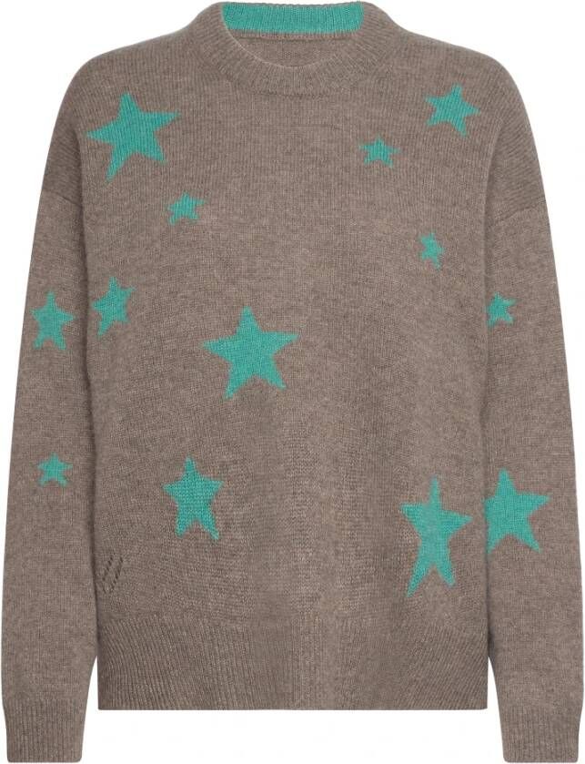Zadig & Voltaire Kasjmier trui met sterrenpatroon Gray Dames