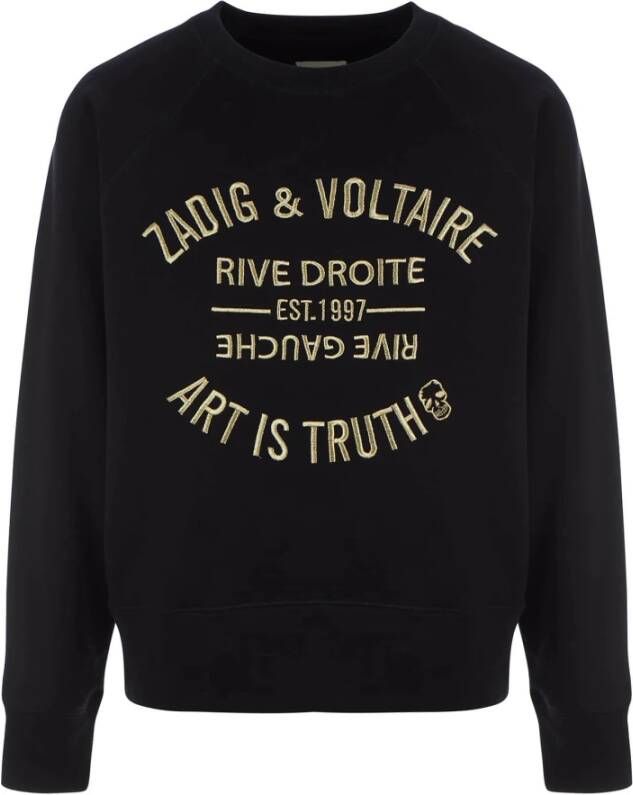 Zadig & Voltaire Logo sweatshirt Black Dames