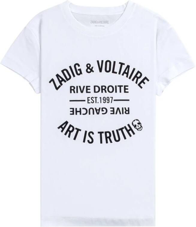 Zadig & Voltaire Witte T-Shirt met Print White Dames