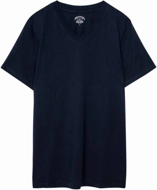 Zadig & Voltaire T-Shirts Blauw Heren