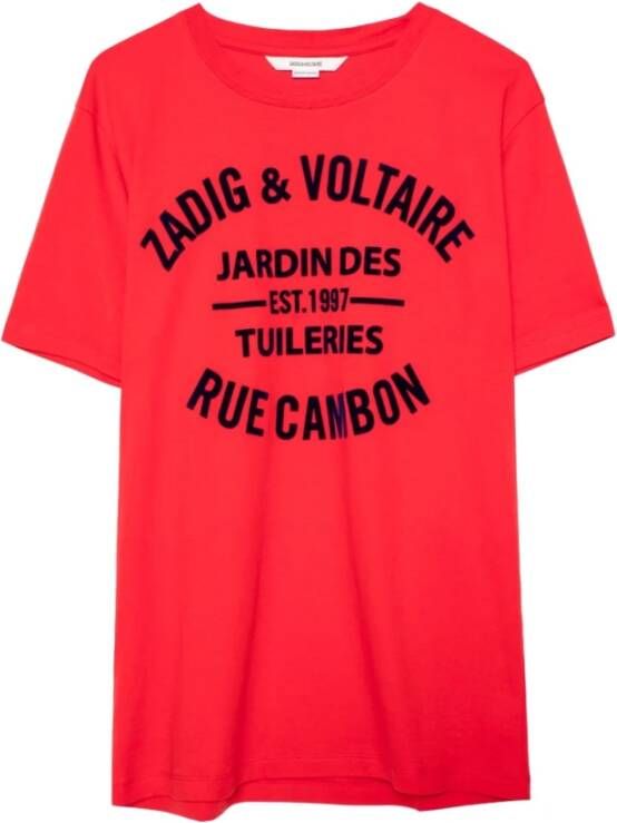 Zadig & Voltaire Tommy Blason T-shirt Rood Heren