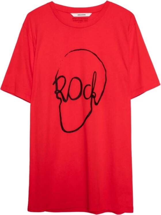 Zadig & Voltaire Tommy Skull T-shirt Rood Heren