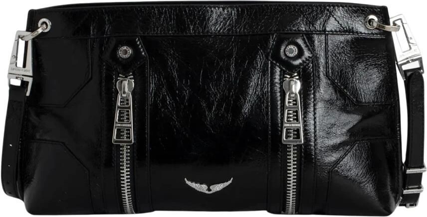 Zadig & Voltaire Shoppers Sunny Moody Crossbody Leather Black in zwart
