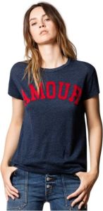 Zadig & Voltaire Walk Amour T-Shirt Blauw Dames
