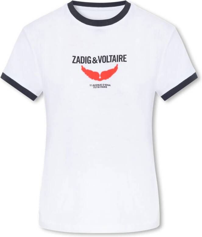 Zadig & Voltaire Zoe T-shirt met logo Wit Dames