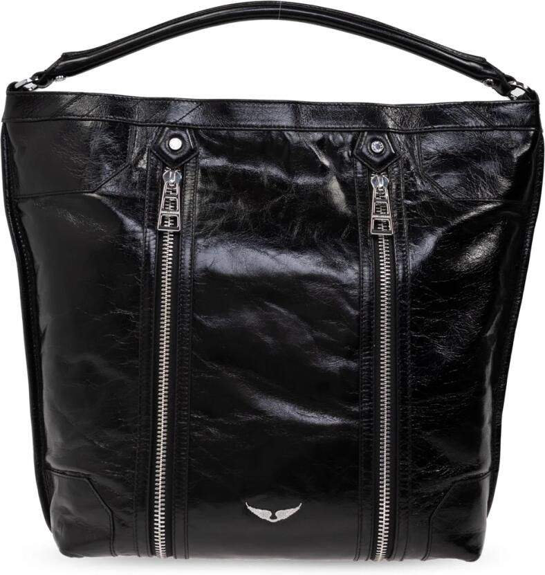 Zadig & Voltaire Hobo bags Sunny Hobo Vintage Patent in zwart
