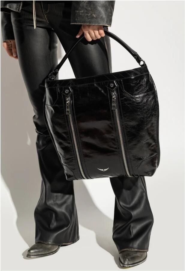 Zadig & Voltaire Hobo bags Sunny Hobo Vintage Patent in zwart - Foto 6