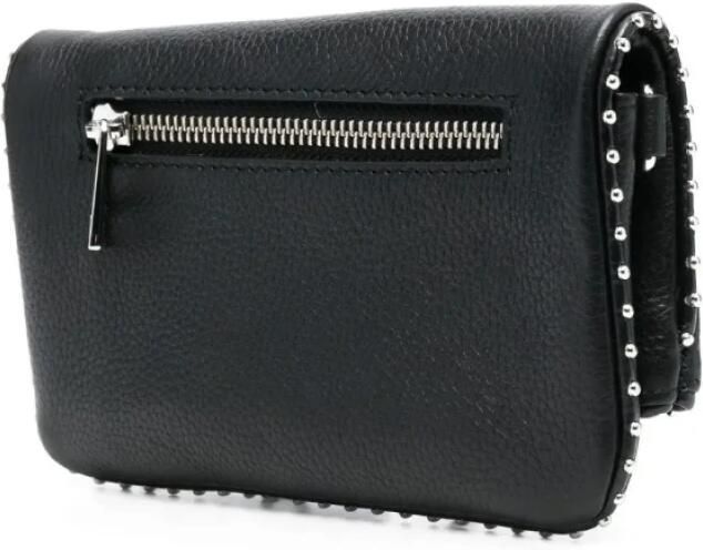 Zadig & Voltaire Zwarte leren clutch met kristaldecoratie Black Dames - Foto 4