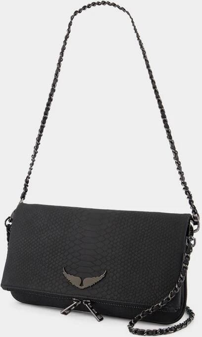 Zadig & Voltaire Rock Soft Savage Zwarte Tas Black Dames - Foto 7