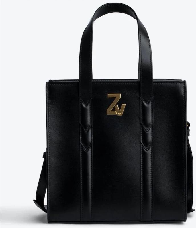 Zadig & Voltaire Zwarte Leren Crossbody Tas ZV Initiale Le Squar Black Dames - Foto 2