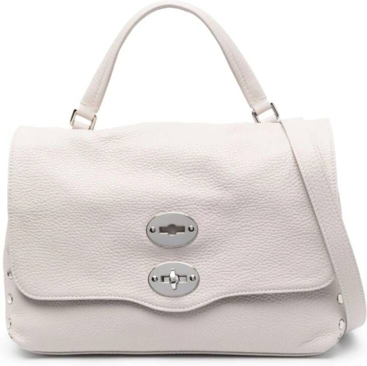 Zanellato Witte Medium Postina Leren Tote Tas White Dames