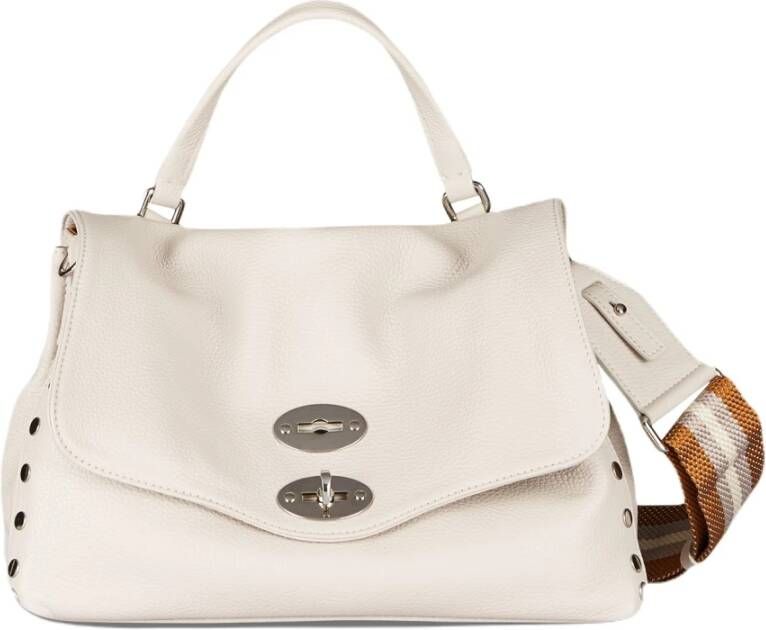 Zanellato Witte Postina Daily Tas Medium Model White Dames