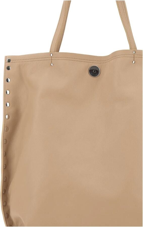 Zanellato Beige leren mediatas met zilveren studs Beige Dames - Foto 4